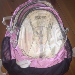 Purple Jansport backpack