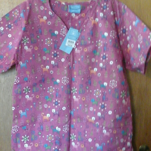 Pink with kitties scrubs