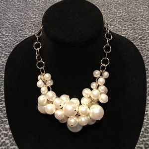 Pearl and Gold Statement Necklace