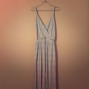 Black & White Stripped Maxi Dress