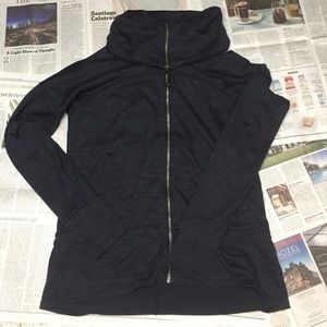 Athleta fold over collar zip-up