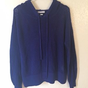 Blue hooded sweater