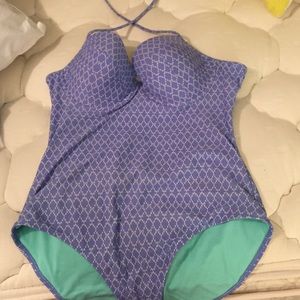 Old navy white and light blue bathing suite