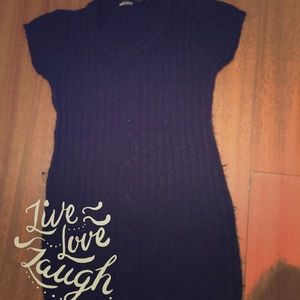 Comfy black body hugging sweater dress.