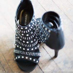 Torrid Studded Open Toe Booties