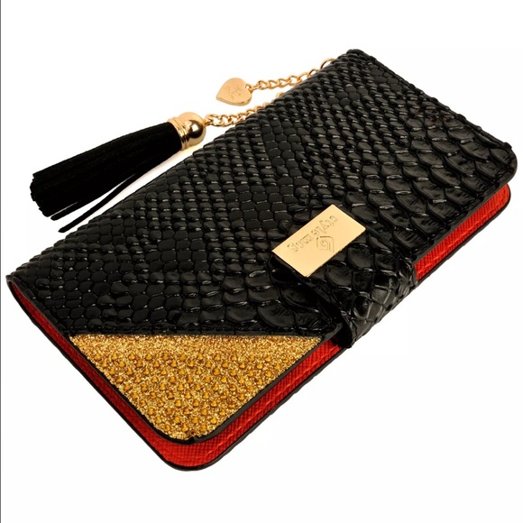 SOLD!Luxury Snake Skin PU Leather Flip Wallet/Case