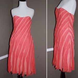 Liancarlo Couture Coral Silk Homecoming Dress
