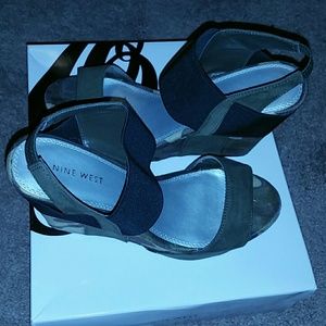 Nine West camouflage wedges