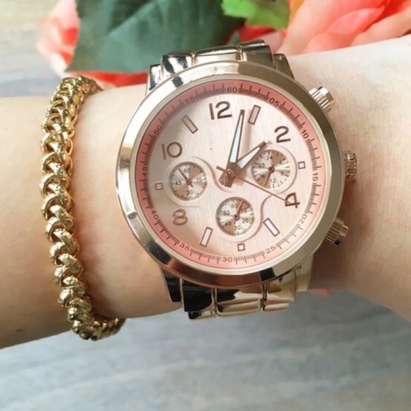 Rose Gold Link Watch - Picture 2 of 4