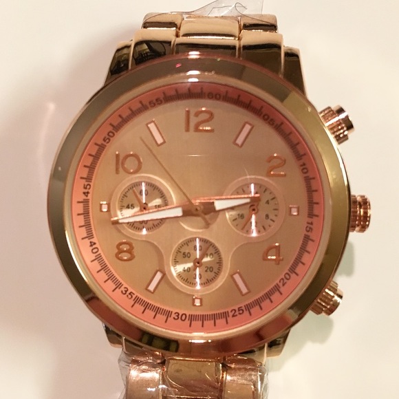 Rose Gold Link Watch - Picture 3 of 4