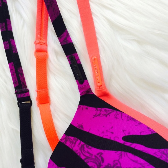 Lot of 2 Push-Up Bras Purple Orange - Picture 4 of 4