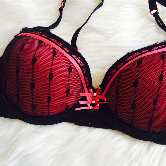 Sexy Lace Bra Bows and Rhinestones - Picture 3 of 4