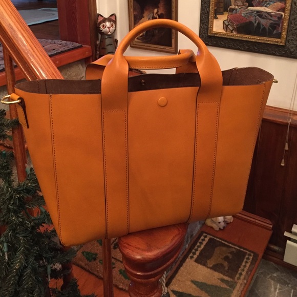 gap large tote cognac