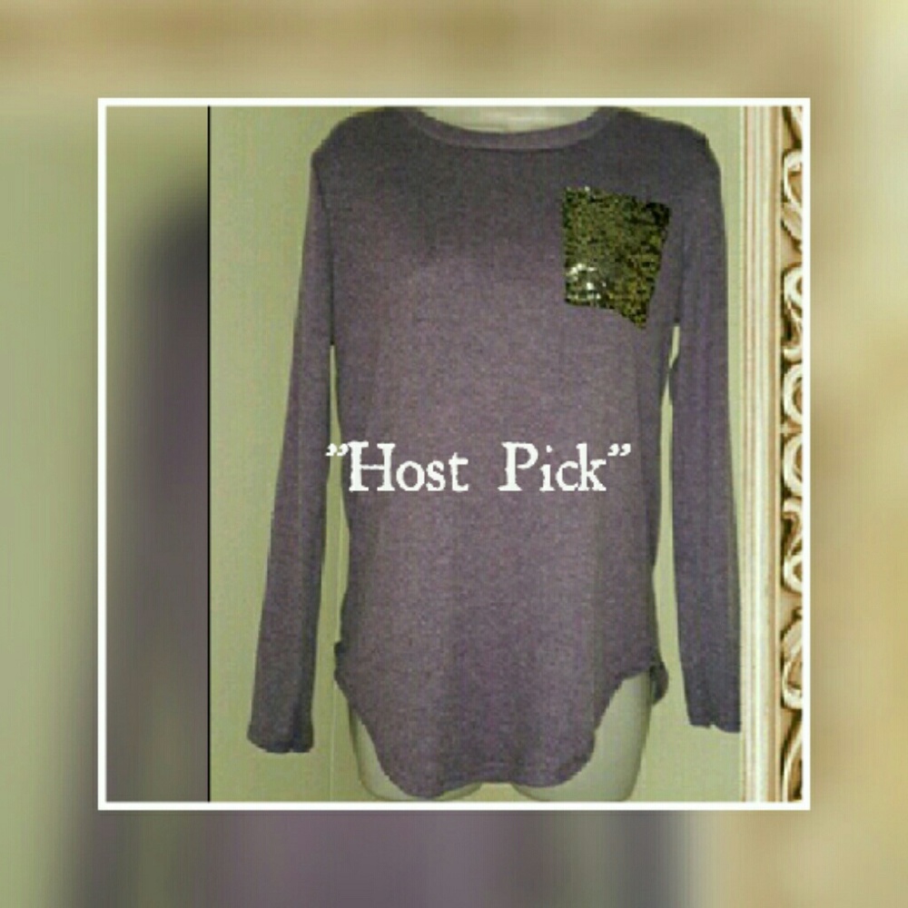 Nip Lavender  Hi-Low Top w/ Sequence  Pocket