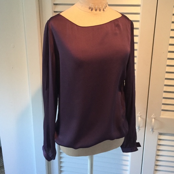 Purple silk Ralph Lauren blouse.