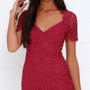 Lulu's Red lace dress