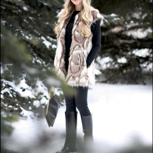 Faux fur vest