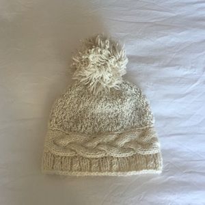 Anthropologie Madison 88 Cream Beanie