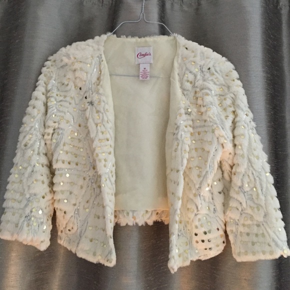 White and gold soft  blazer