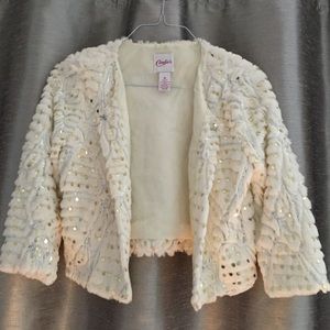 White and gold soft  blazer