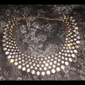Zara Beaded Crystal Chunky Statement Necklace