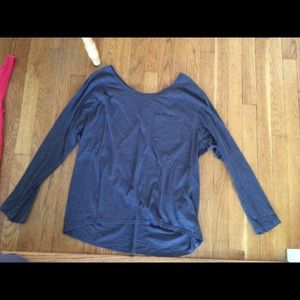 Gray long sleeve shirt with pocket