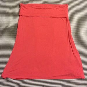 Merona Coral Jersey Knit Coral Skirt Size L