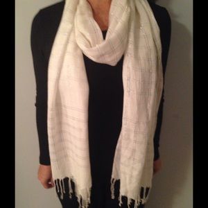 White and Silver Scarf