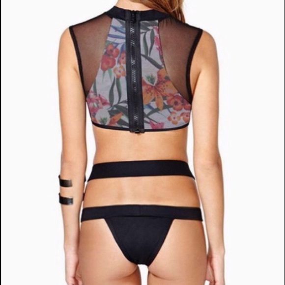 White Mesh Floral Bikini - Picture 2 of 4