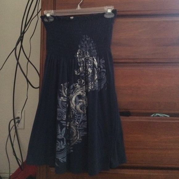 Navy beach cover dress