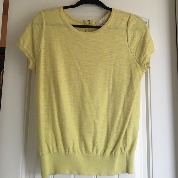 *New Listing* LOFT Yellow Zip Sweater