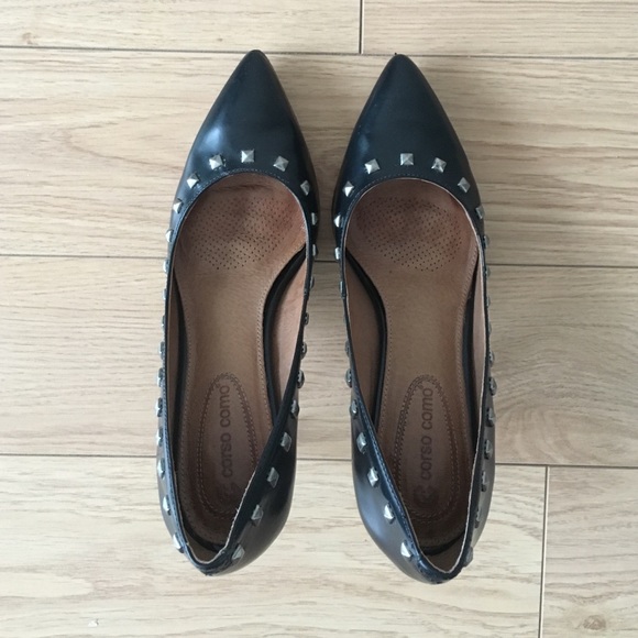 Corso Como Metal Studded Black Pumps