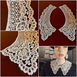 Vintage Lace Collar French Floral Dress Embroidery