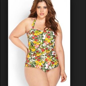 Floral swim suit 3x