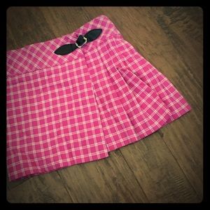 Lilly Pulitzer girls sz 5 pink &white plaid skirt