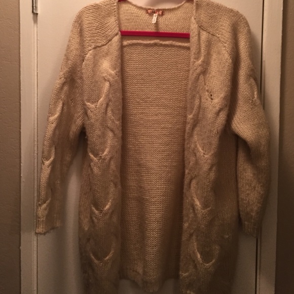 Urban Outfitters Sweaters - Cream knit long cardigan