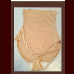 Spanx Slim Cognito Shaping Bodysuit Large Beige