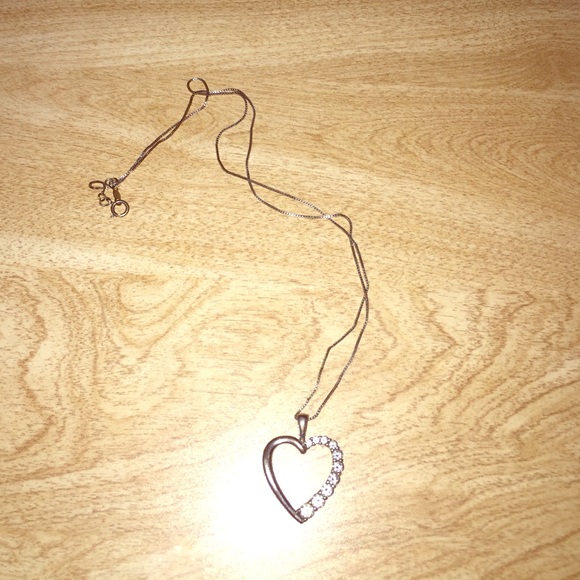 Sterling silver heart necklace