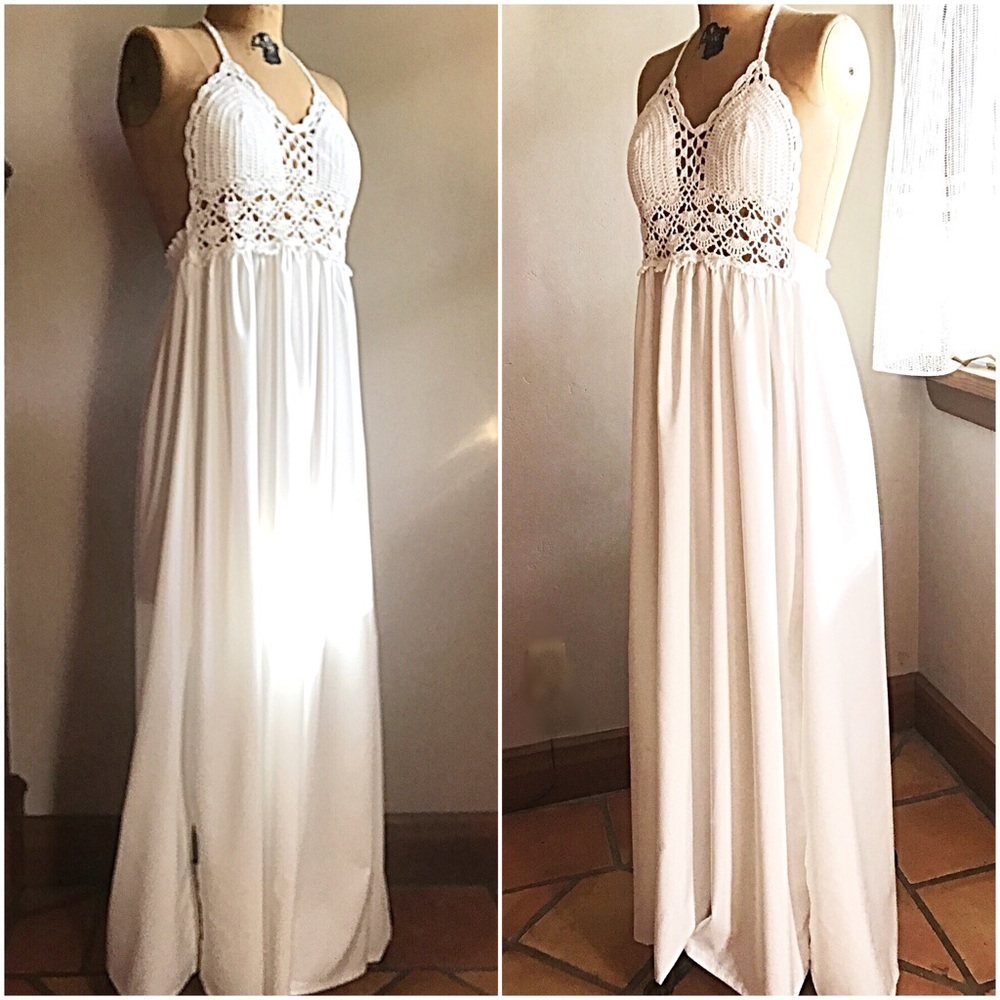 Boho Crochet Maxi Dress - Picture 2 of 7