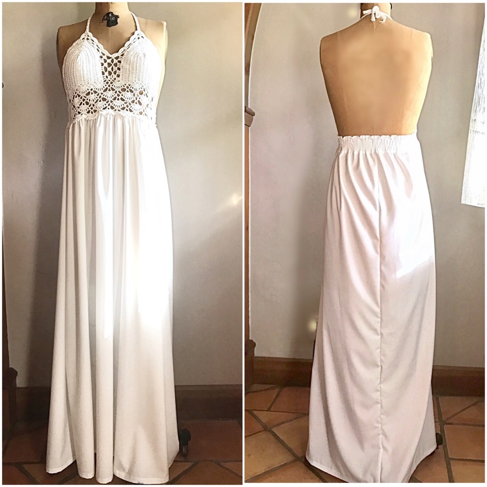 Boho Crochet Maxi Dress - Picture 3 of 7