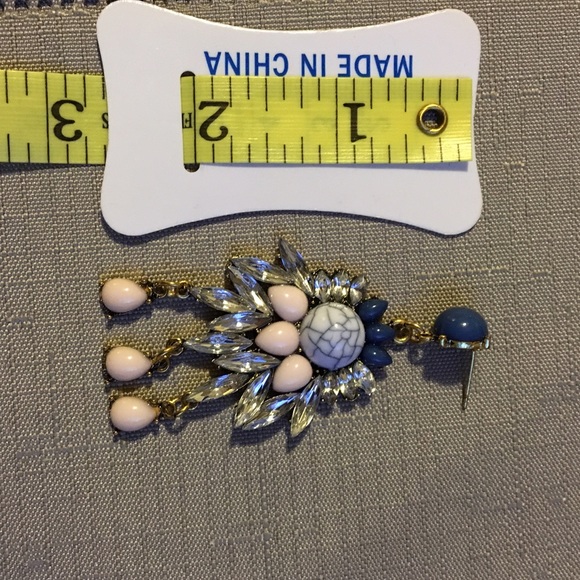 Multi Color Beaded Post Earrings - Picture 2 of 2
