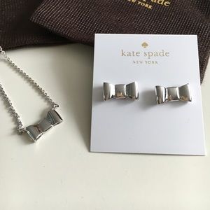 NWT Kate Spade take a bow earrings/necklace set