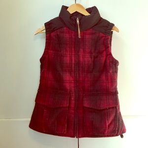 Eddie Bauer red and black down vest