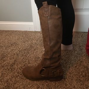 Tall brown boots