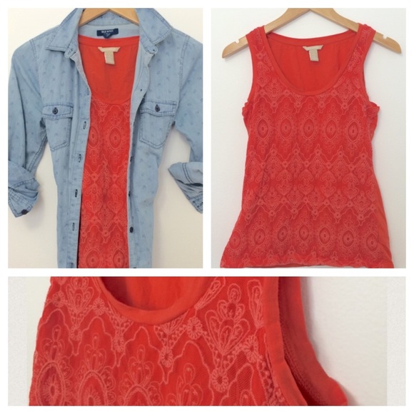 Banana Republic Tops - Lace Front Tank