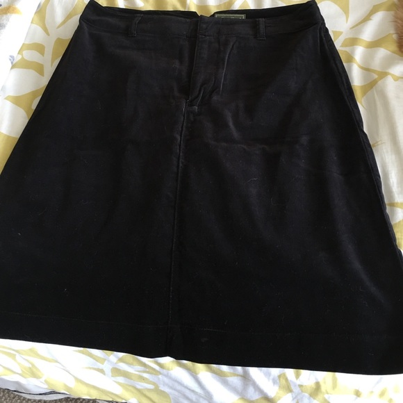 Eddie Bauer black velvet skirt