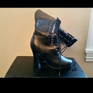 Black goth boots