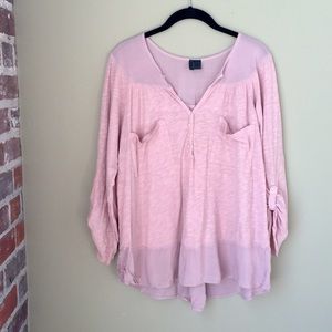 Blush pink Anthropologie tee (M)