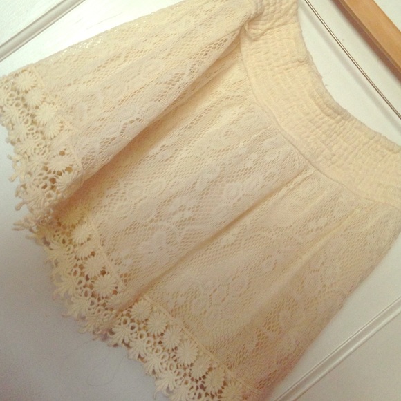 Cream skirt