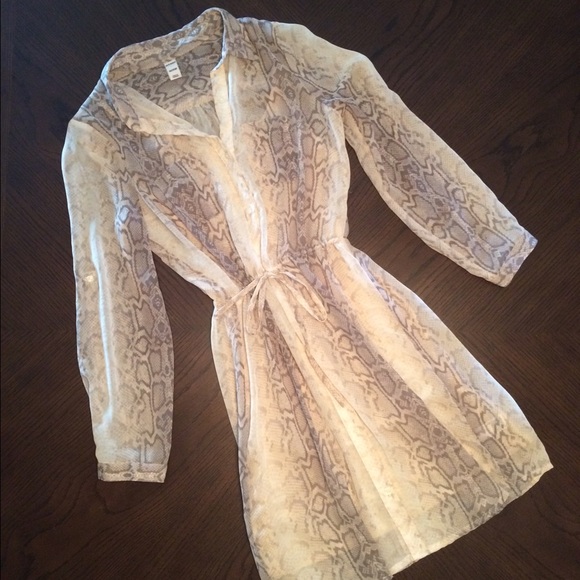Snake pattern sheer dress